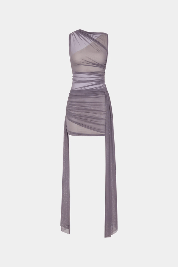 The 'Lucid' Mesh Mini Dress Shark