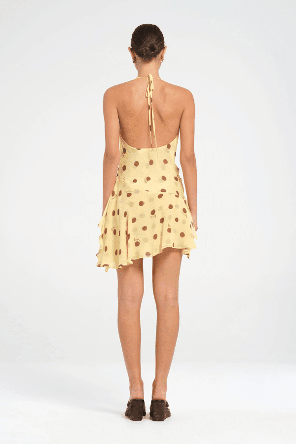 Harlow Polka Mini Dress Butter Spot