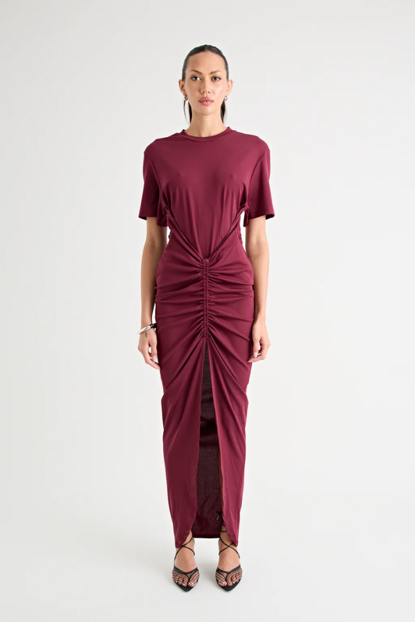 Niko Maxi Dress Burgundy