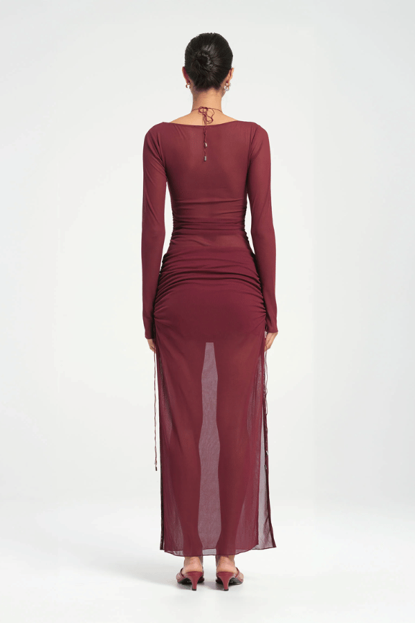 Ari Cutaway Dress Berry