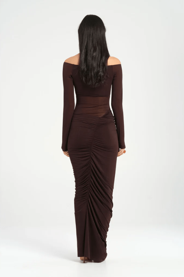 Wilma Maxi Dress Chocolate