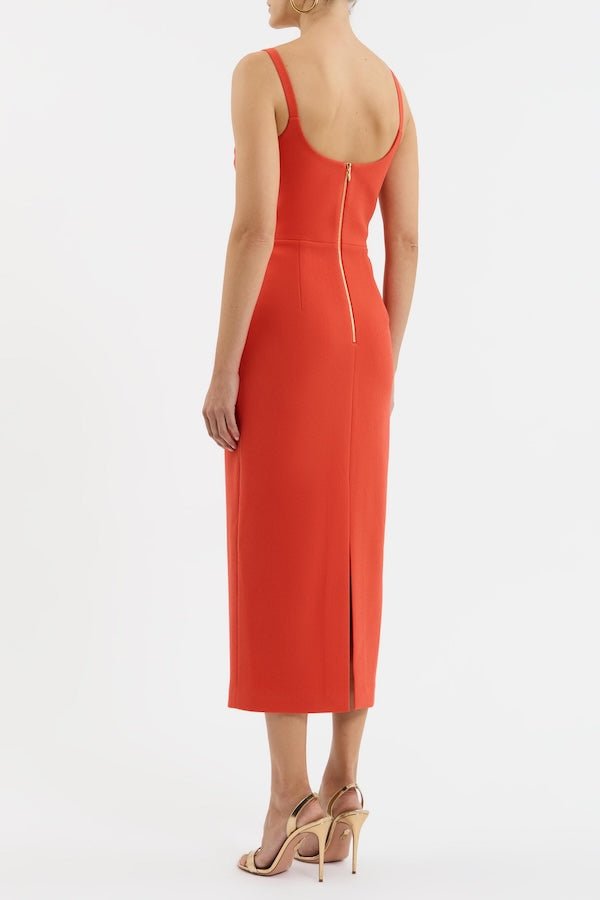 Empress Midi Dress Orange