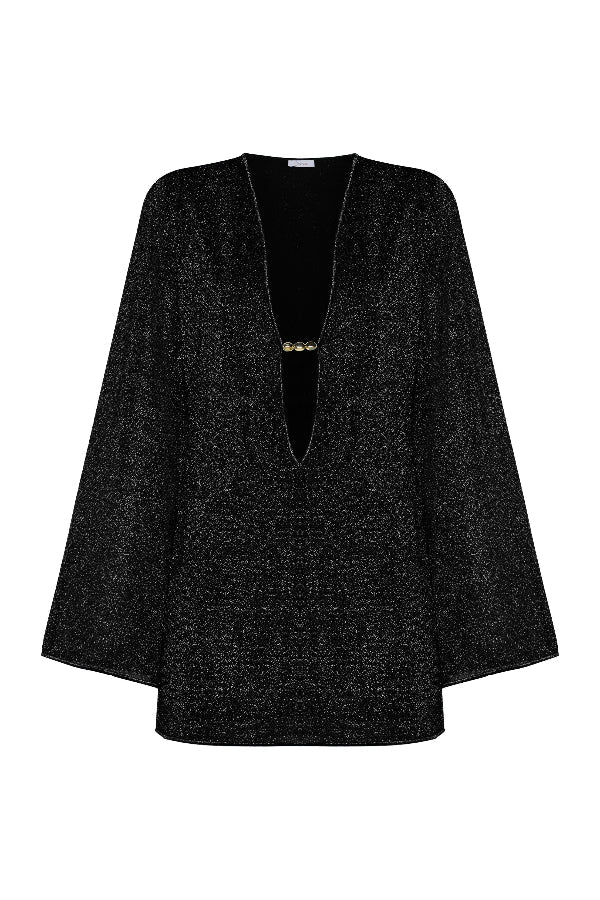 Glazed Lumiere Kaftan Black
