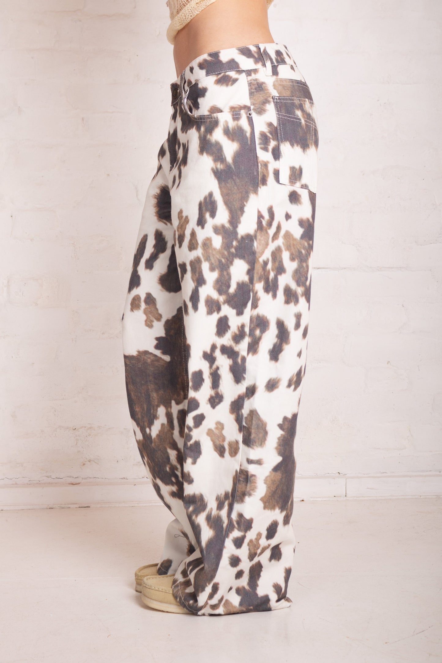 Pelt Cow Print Release Jeans