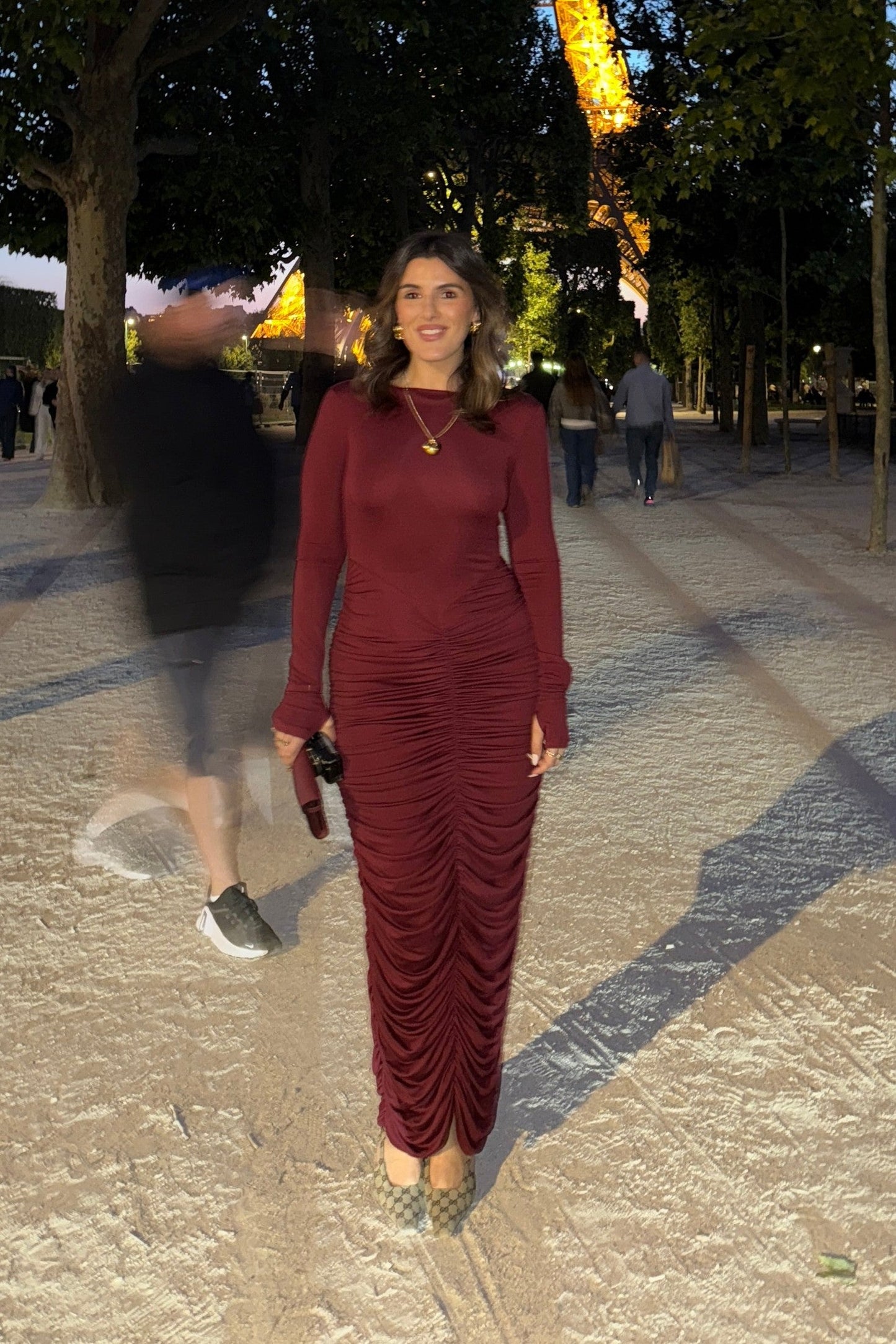 Caterina Midi Dress Burgundy