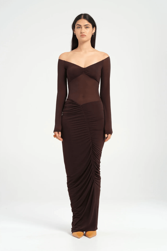 Wilma Maxi Dress Chocolate