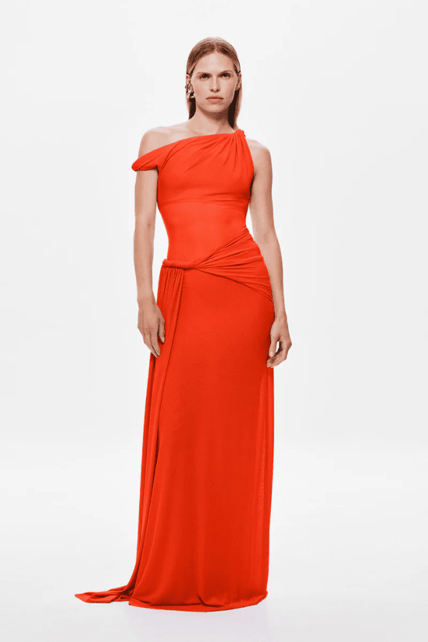 The 'Sisal' Mesh Dress Chilli