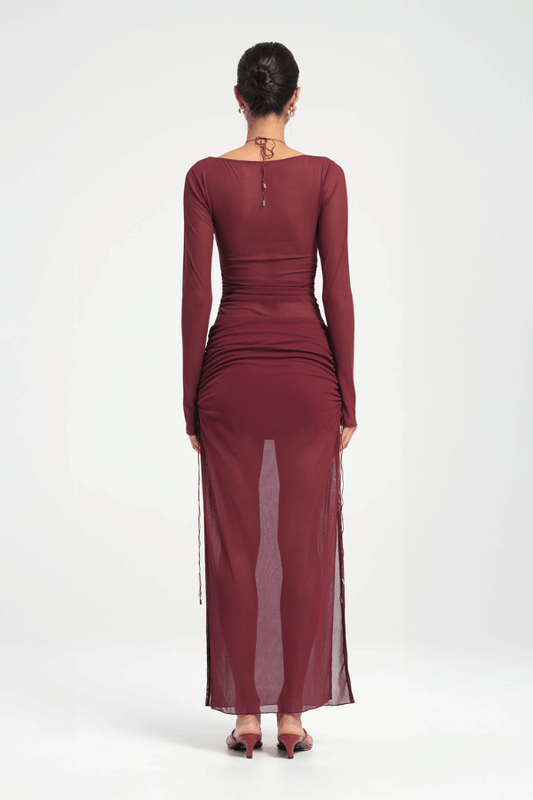 Ari Cutaway Dress Berry
