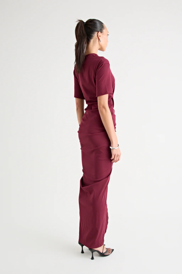 Niko Maxi Dress Burgundy