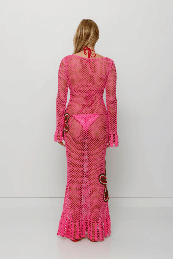 Elke Crochet Maxi Dress Candy