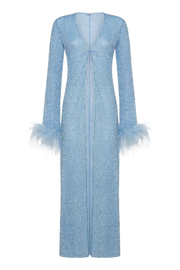 Lumiere Plumage Long Kaftan Crystal