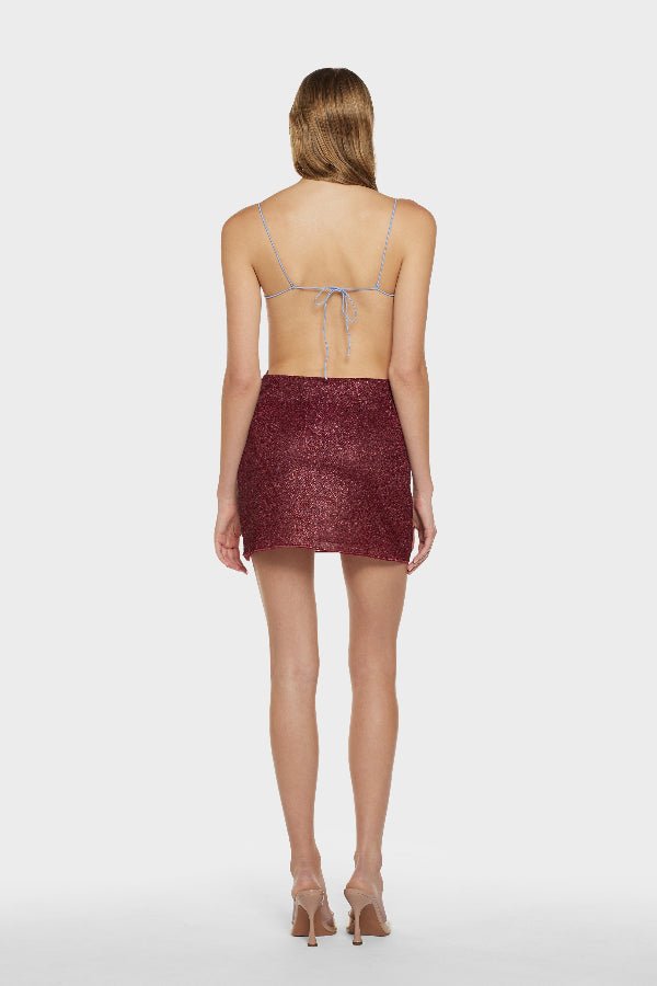 Lumiere Bicolor Balconette Dress Crystal Burgundy