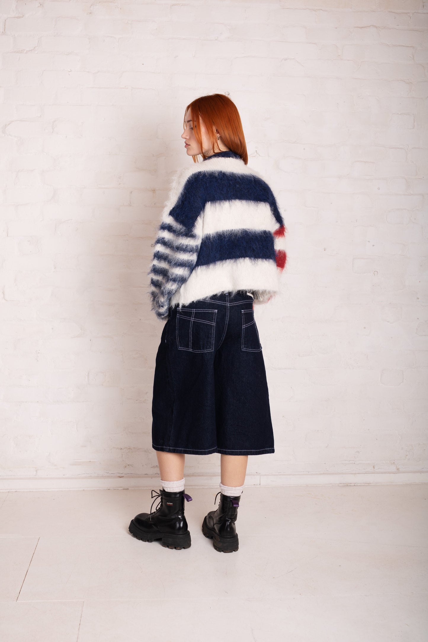 Buttermint Contrast Stripe Knit
