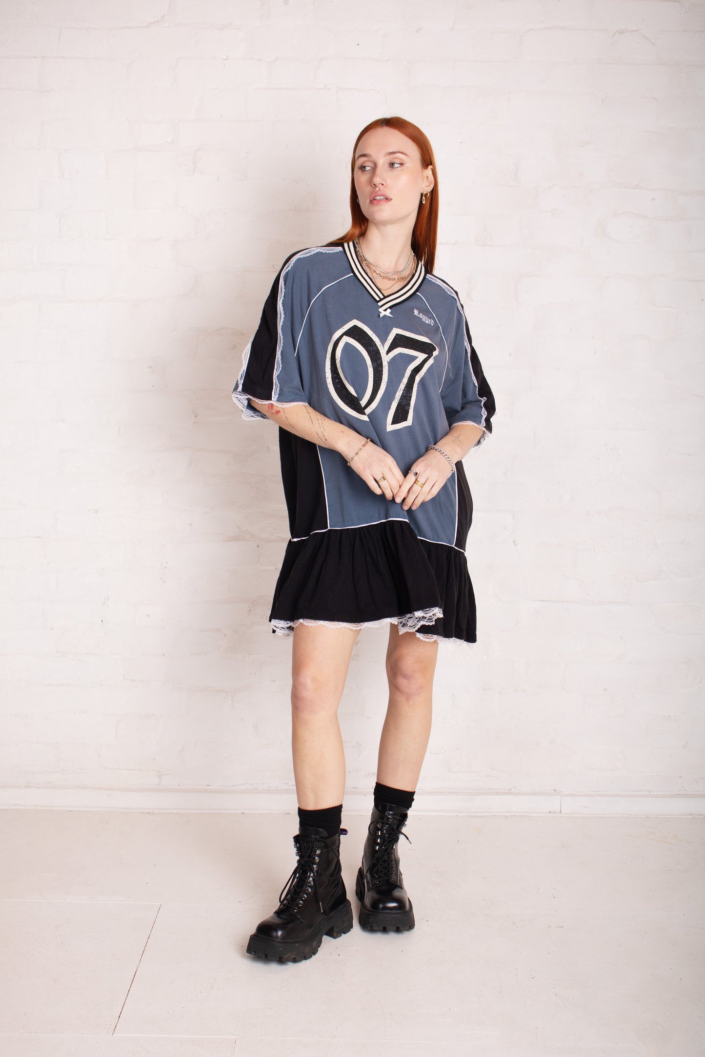 Drain Varsity T-shirt Mini Dress