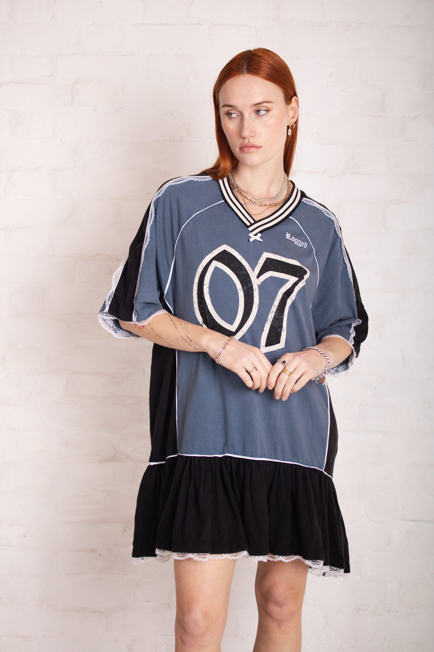 Drain Varsity T-shirt Mini Dress