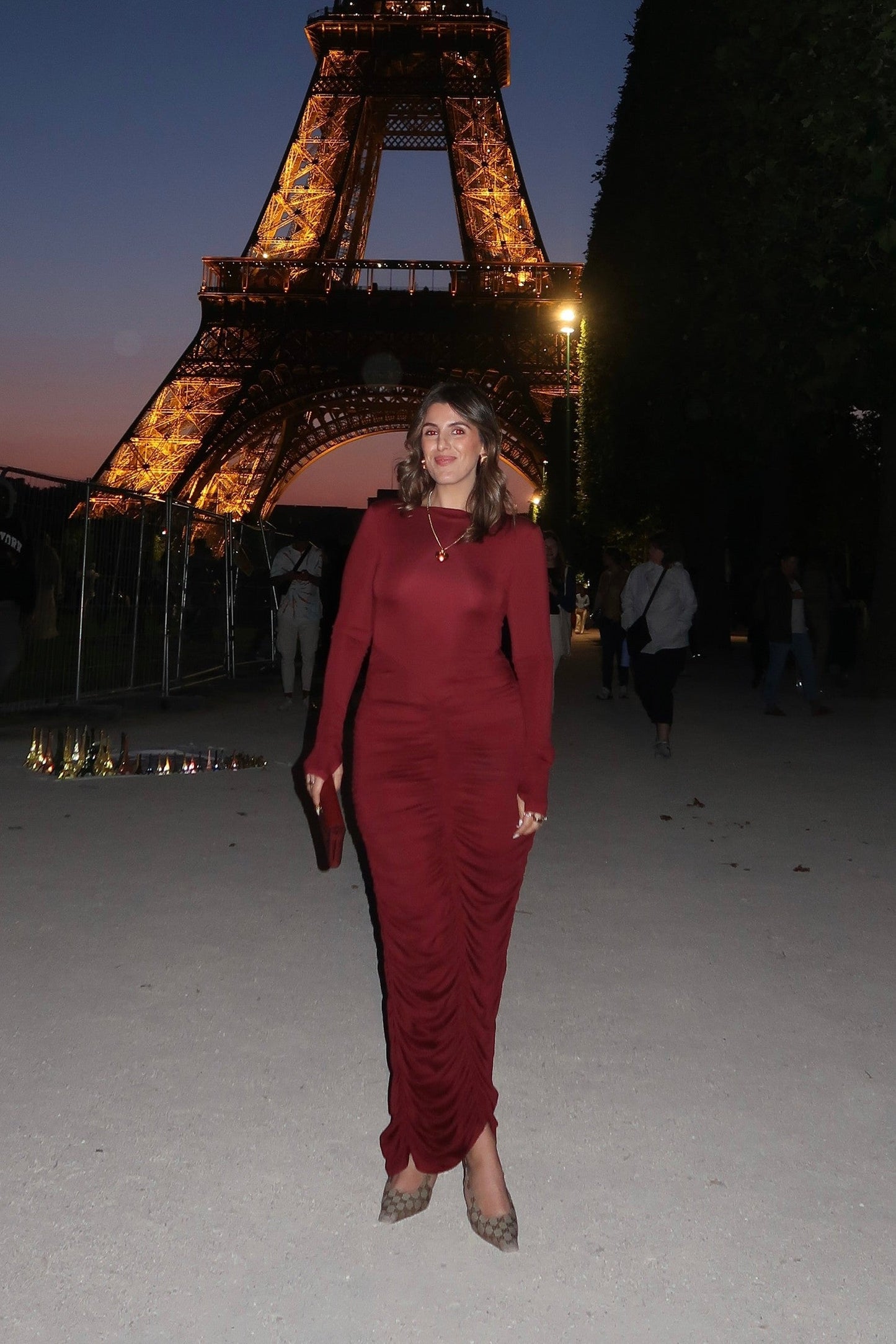 Caterina Midi Dress Burgundy